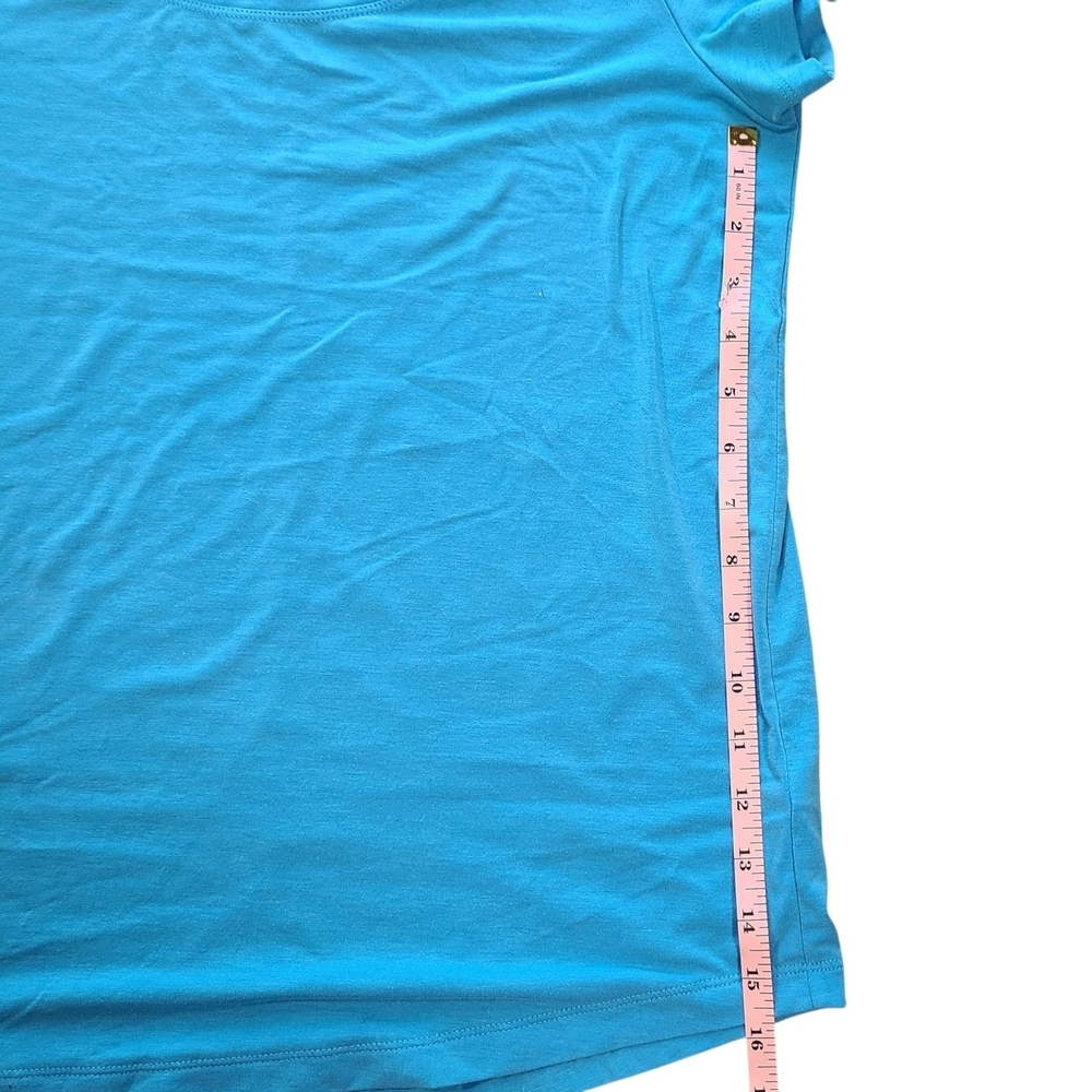 Athleta Short Sleeve Scoop Neck Tops Bundle S (Fits M) Mint Blue 2 Pack - Picture 10 of 10
